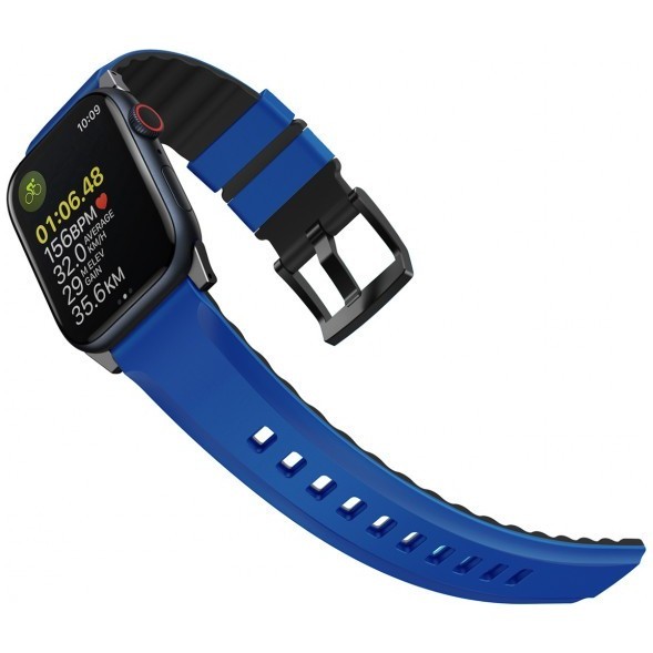 картинка Ремень силиконовый Uniq LINUS AIROSOFT SILICONE для Apple Watch 49/ 45/ 44/ 42, цвет синий (RACING BLUE) 49MM-LINUSRBLU от магазина КомпьютерЦентр