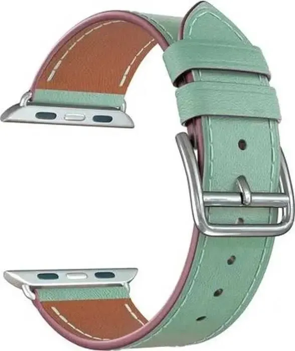 картинка Кожаный ремешок для Apple Watch 38/ 40/ 41 mm LYAMBDA MAIA LWA-02-40-LGN Light Green от магазина КомпьютерЦентр