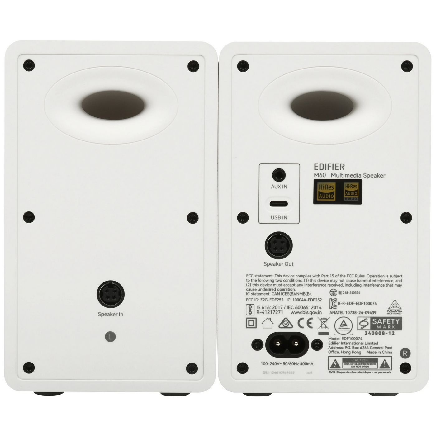картинка Акустика 2,0 Edifier M60 White 15 Вт x 2, + 18 Вт x 2, (66 Вт); 58 Гц - 40 кГц; Bluetooth V5.3, USB-C, AUX; Audio Wireless от магазина КомпьютерЦентр