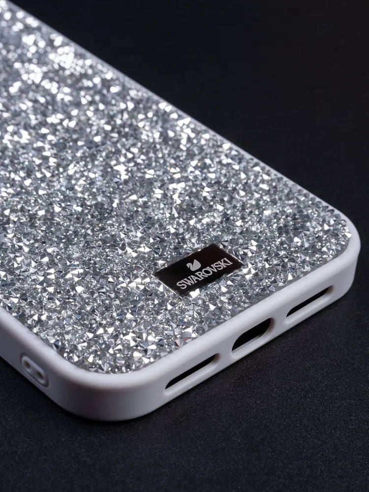 картинка Чехол Swarovski для iphone 15 Pro Max Серебро от магазина КомпьютерЦентр