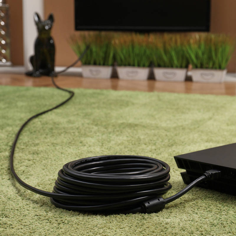 картинка Кабель HDMI - HDMI Rexant 15m (17-6209) gold с фильтрами от магазина КомпьютерЦентр