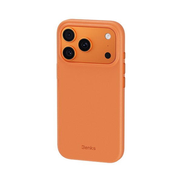картинка Чехол из экокожи Benks VitaPro Protective Case (MagSafe) для iPhone 17 Pro Max 6.9'', цвет оранжевый (Orange) (C.K.QY.AP.OR.A070) от магазина КомпьютерЦентр