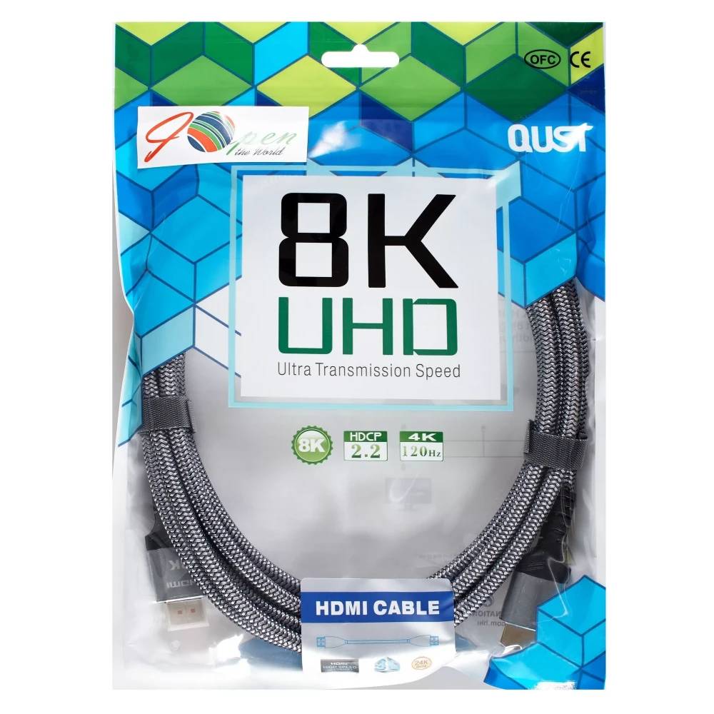 картинка Кабель HDMI iOpen 3m (ACG859A-3.0) 19M/ M,ver. 2.1 8KX60Hz (Econom) от магазина КомпьютерЦентр