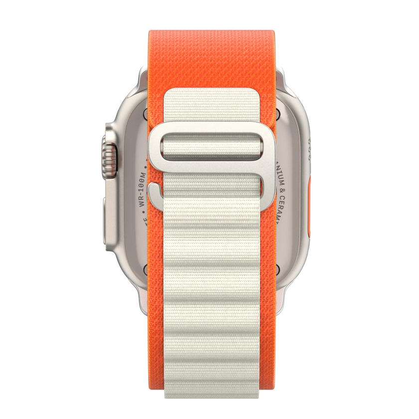 картинка Ремешок Alpine Loop для Apple Watch 42/ 44/ 45/ 49mm Orange-White от магазина КомпьютерЦентр