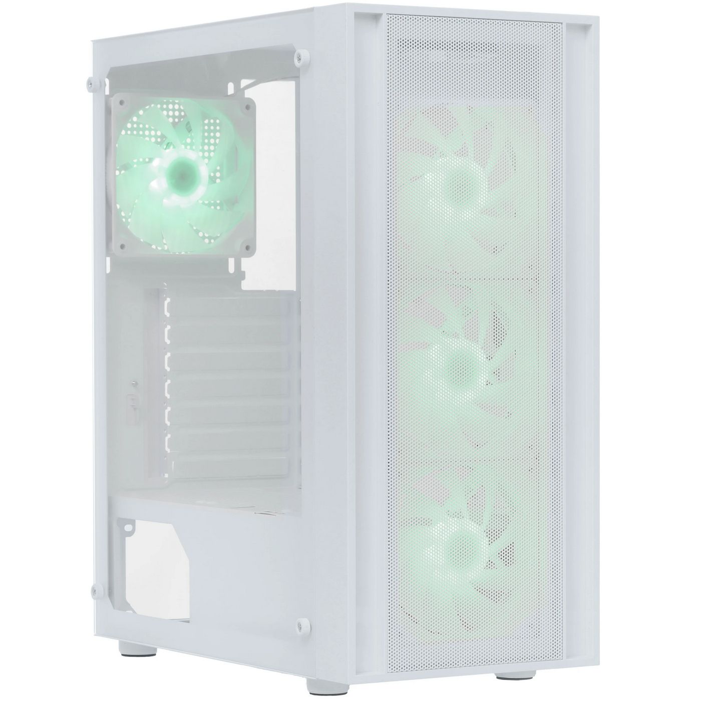 картинка Корпус Cougar Mid Tower MX160 ARGB White, USB 3.0x2, Type-C, 4xARGB fan, no PSU от магазина КомпьютерЦентр