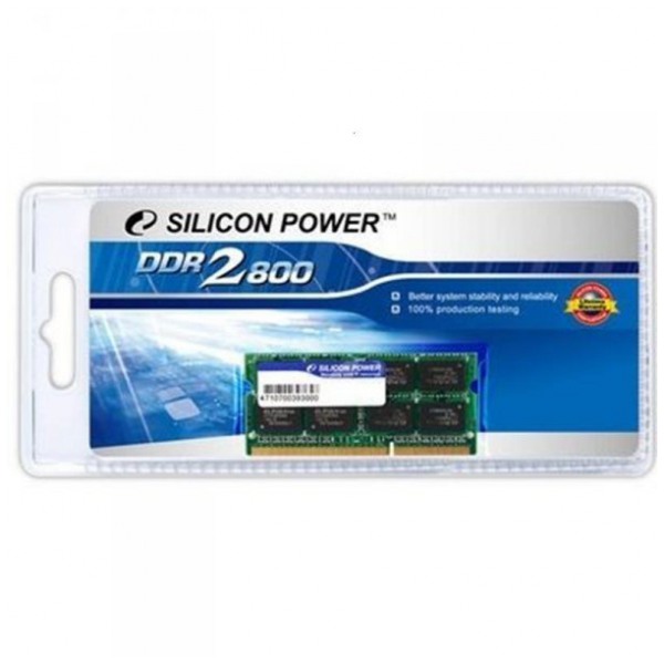 картинка Оперативная память SiliconPower SO-DIMM DDR2 1Gb 800MHz PC2-6400 Box от магазина КомпьютерЦентр