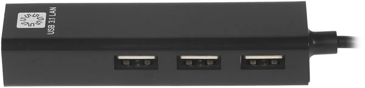 картинка Сетевая карта 5bites UA3C-45-09BK Type-C /  3*USB2.0 /  RJ45 100MB /  BLACK от магазина КомпьютерЦентр