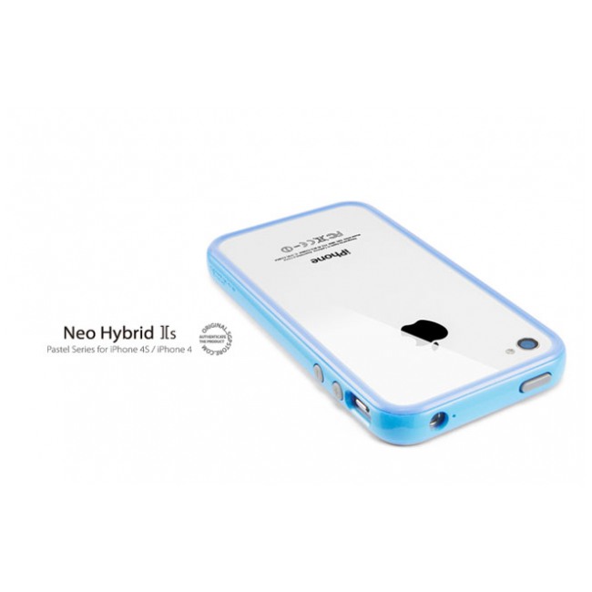 картинка Чехол SGP Case Neo Hybrid 2S Pastel Series Tender Blue for iPhone 4/ 4S (SGP08365) от магазина КомпьютерЦентр