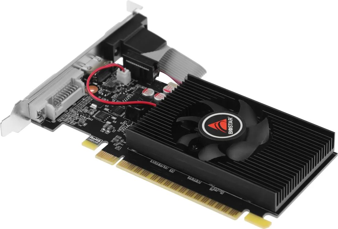 картинка Видеокарта 2Gb DDR3 GeForce GT710 Biostar 954MHz/ 1333MHz, 64-bit, DVI/ HDMI/  CRT/  HDCP (VN7103THX6) от магазина КомпьютерЦентр