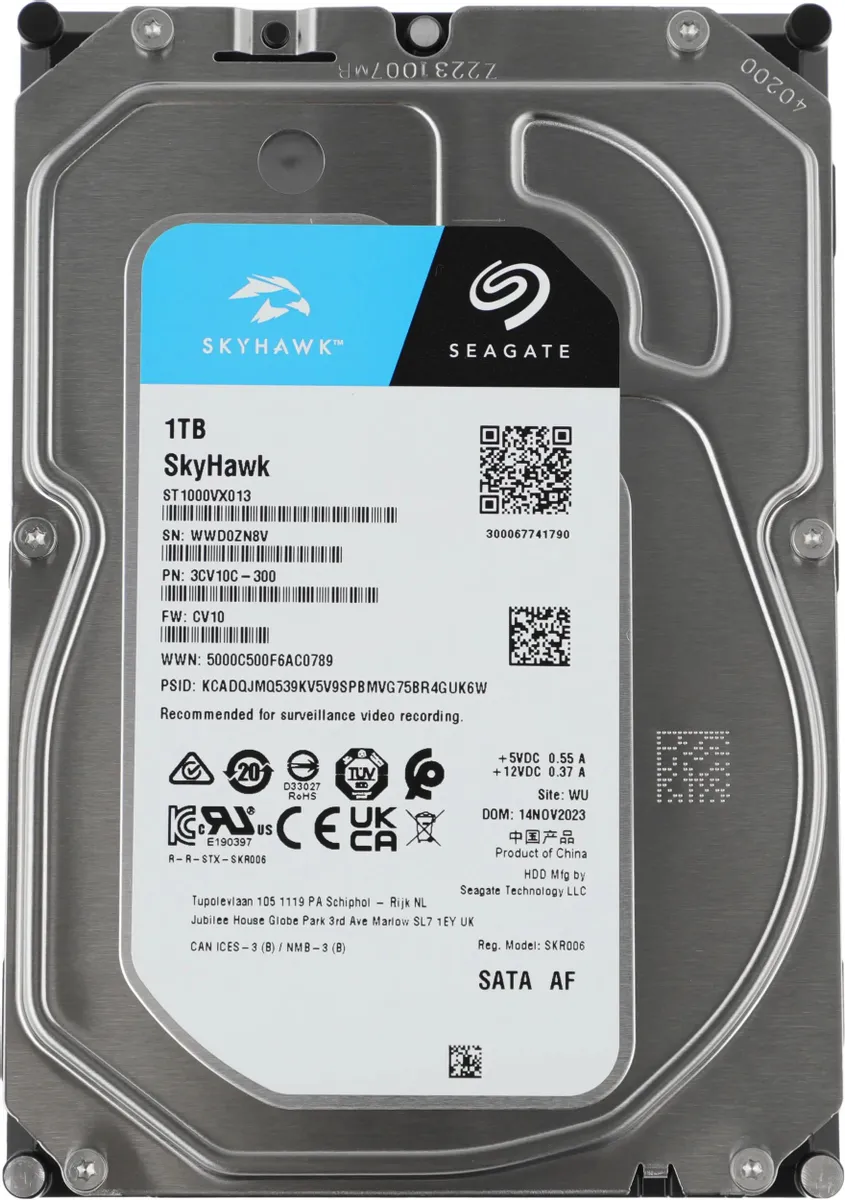 картинка HDD 1.0Tb Seagate 3.5'' Skyhawk; ST1000VX013 от магазина КомпьютерЦентр