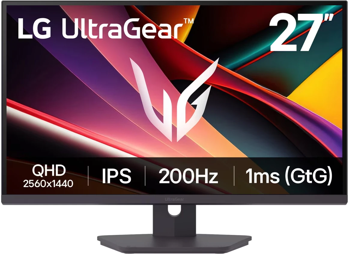 картинка Монитор 27'' LG 27G610A-B 200Hz, 2560x1440, IPS, 1ms, HDR10, 400cdm, HDMI (x2), DP, Flicker Free, AMD FreeSync Premium, регулировка по высоте+поворот (27G610A-B.ARUQ/ ARUZ) от магазина КомпьютерЦентр