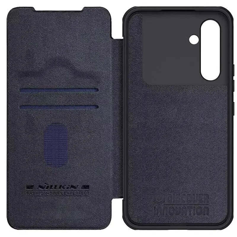 картинка Кожаный чехол-книжка Nillkin Leather Qin Pro для Samsung Galaxy A54 5G (черный) от магазина КомпьютерЦентр