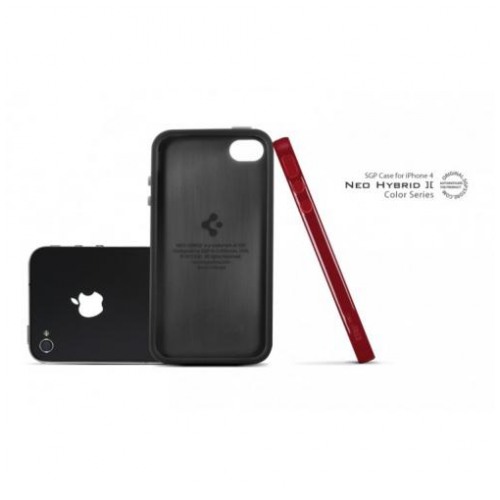 картинка Чехол SGP Case Neo Hybrid-2 Color Series Dante Red for iPhone 4 (SGP07778) от магазина КомпьютерЦентр