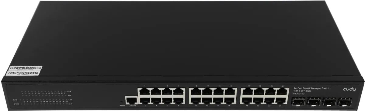 картинка Switch 24-port Cudy GS2024S2 (L2) 24x1Гбит/ с 4SFP управляемый от магазина КомпьютерЦентр