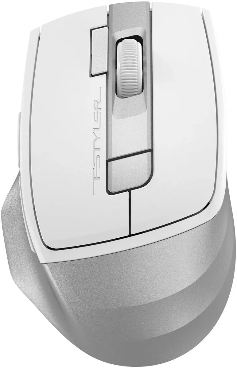 картинка Мышка A4tech Fstyler FG45CS Air белый/ серебристый silent беспров. FG45CS AIR USB (SILVER WHITE) от магазина КомпьютерЦентр