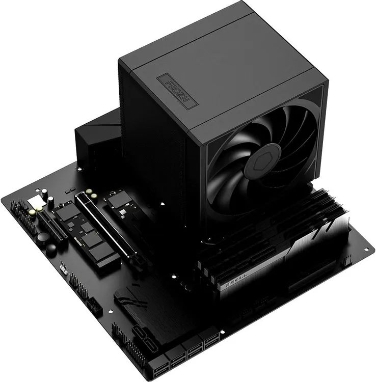 картинка Вентилятор CPU ID-COOLING FROZN A620 SLK нет подсветки Soc-AM5/ AM4/ 1200/ 1700/ 1851 черный 4-pin 33.9dB Al+Cu 260W 1300gr от магазина КомпьютерЦентр