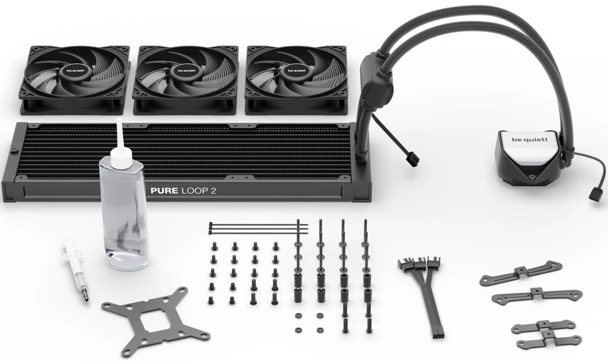 картинка Водяное охлаждение для процессора be quiet! Pure Loop 2 360mm (BW019) 280W, Black, ARGB Pump от магазина КомпьютерЦентр