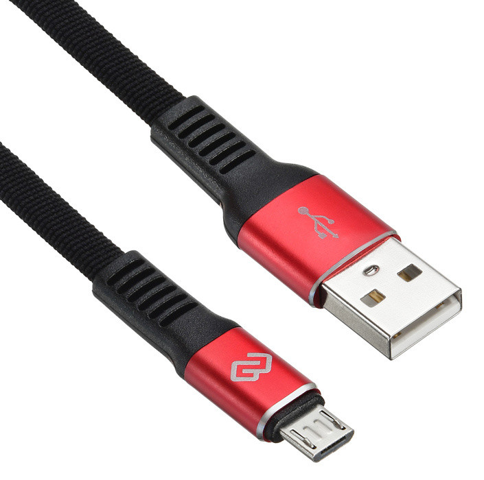 картинка Кабель USB 2.0 a->Micro b, Digma 1.2м 1080388 Black/ Red от магазина КомпьютерЦентр
