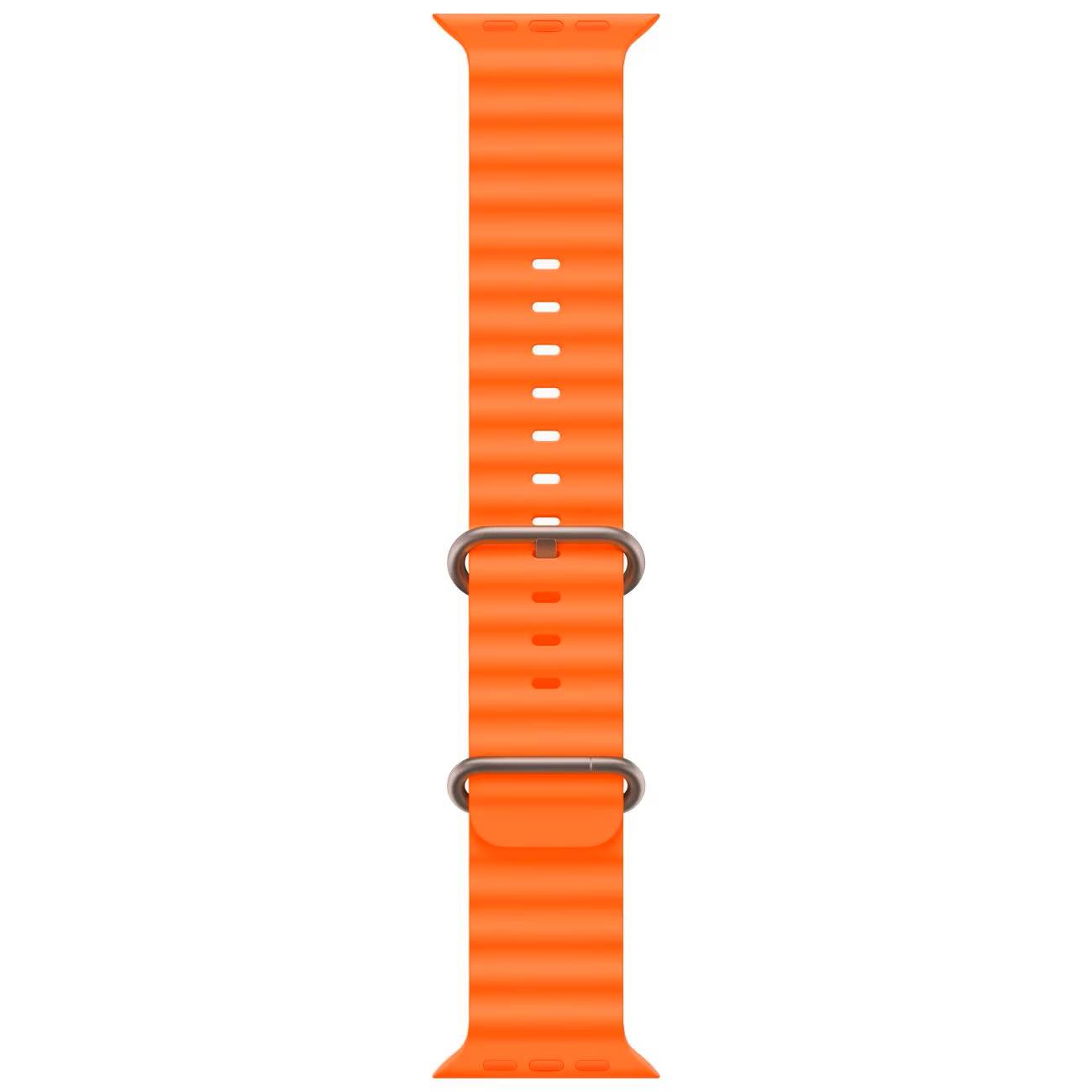 картинка Apple Watch Ultra 2 49mm Titanium Case with Orange Ocean Band (MREH3) от магазина КомпьютерЦентр