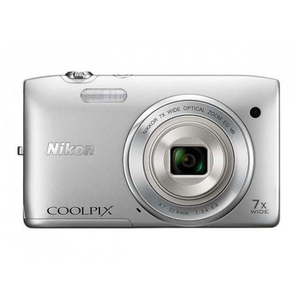 картинка Фотокамера Nikon CoolPix S3500 Silver (S3500 Silver) от магазина КомпьютерЦентр