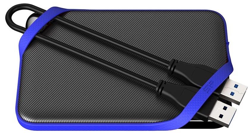 картинка HDD внешний 1Tb SiliconPower 2.5''; Armor A62; USB3.0, Black/ Blue (SP010TBPHD62SS3B) от магазина КомпьютерЦентр