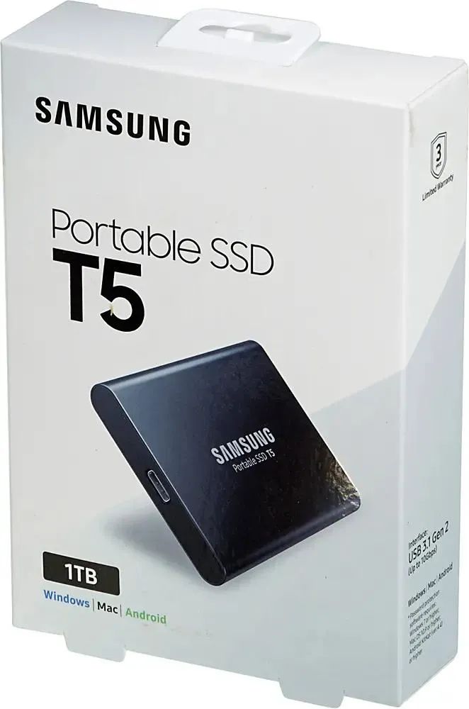 картинка SSD внешний 1Tb 1.8'' Samsung T5 USB-C (MU-PA1T0B/ WW) от магазина КомпьютерЦентр