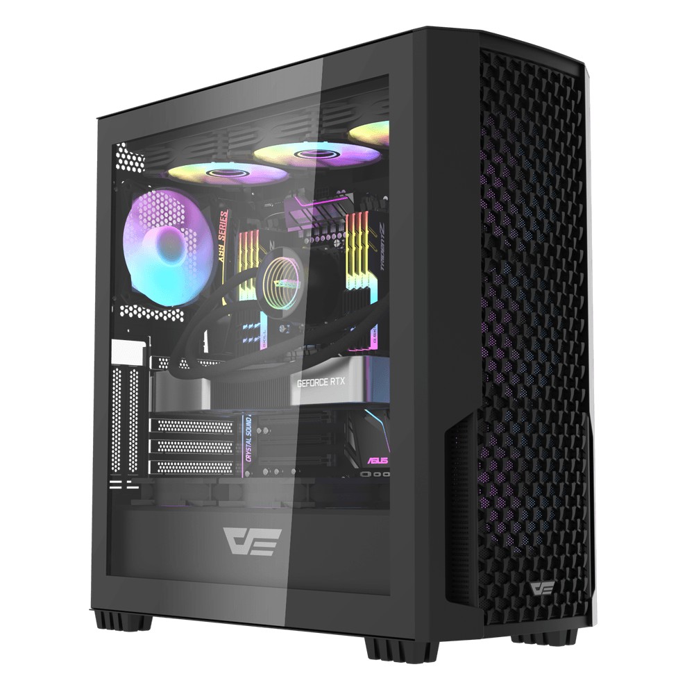 картинка Корпус DarkFlash DF2100 Black, Mid-tower, Black от магазина КомпьютерЦентр