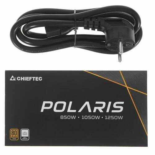 картинка Блок питания Chieftec Polaris PPS-1050FC (ATX 2.4, 1050W, 80 PLUS GOLD, Active PFC, 120mm fan, Full Cable Management) Retail от магазина КомпьютерЦентр