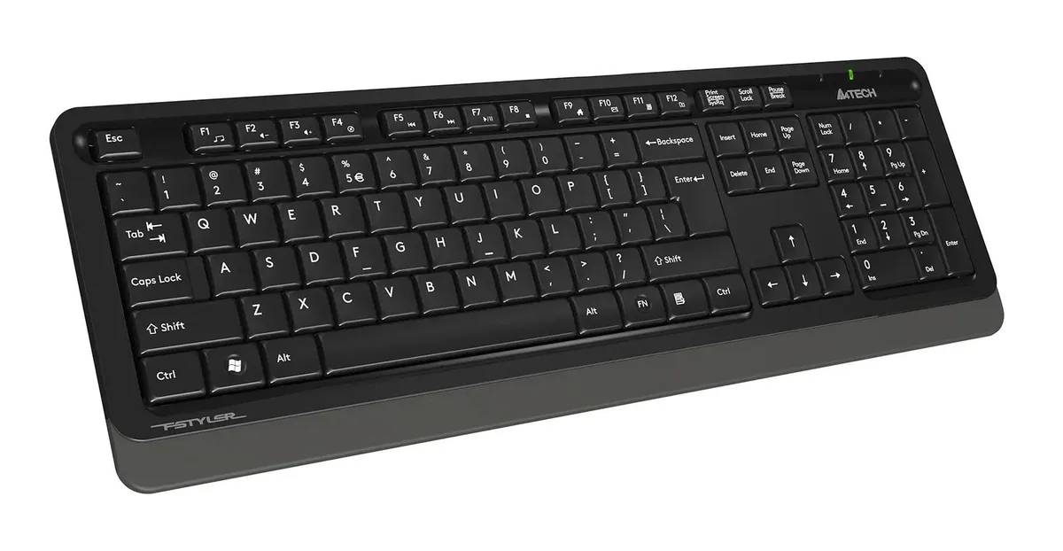 картинка Комплект A4tech Fstyler FG1010S; Wireless Multimedia Black/ Grey (FG1010S Grey) от магазина КомпьютерЦентр