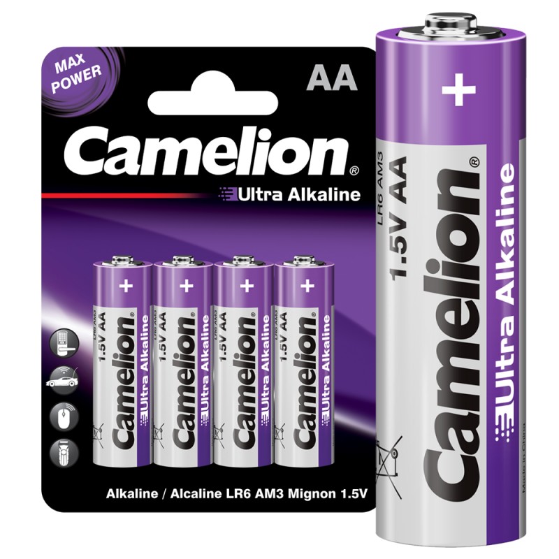 картинка Батарейки Camelion Ultra BL-4 AA/ LR6 1.5V (4шт) LR6-BP4UT от магазина КомпьютерЦентр