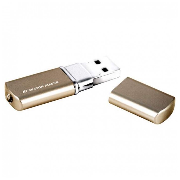 картинка Флешка USB SiliconPower 64Gb LuxMini 720 Бронзовый (SP064GBUF2720V1Z) от магазина КомпьютерЦентр