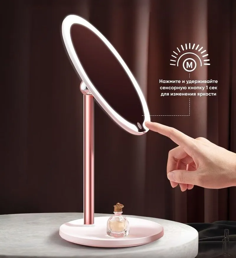 картинка Зеркало с подсветкой LED для макияжа Xiaomi Jordan & Judy настольное с 5-кратным увеличением от магазина КомпьютерЦентр