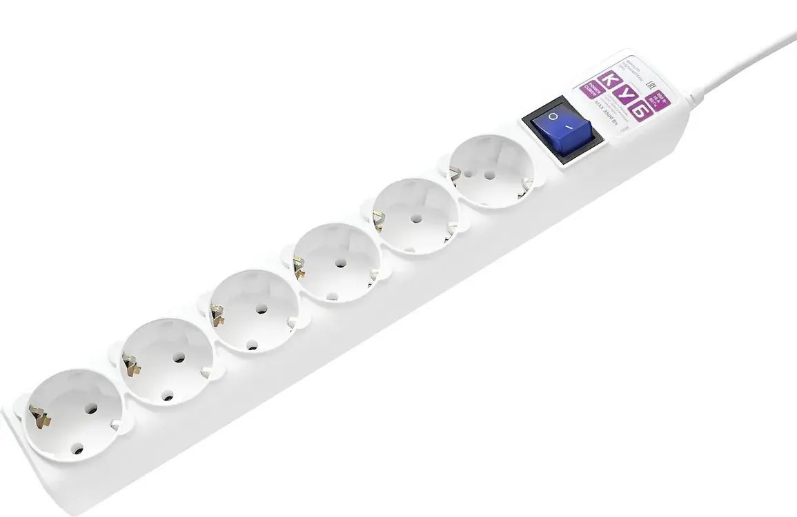 картинка Сетевой фильтр 1.9 м Powercube SPG6-16-1.9M (6 розеток) White (коробка) от магазина КомпьютерЦентр