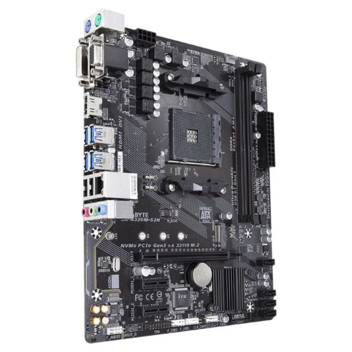 картинка Материнская плата Gigabyte GA-A320M-S2H V2 Soc-AM4 (GA-A320M-S2H V2) от магазина КомпьютерЦентр