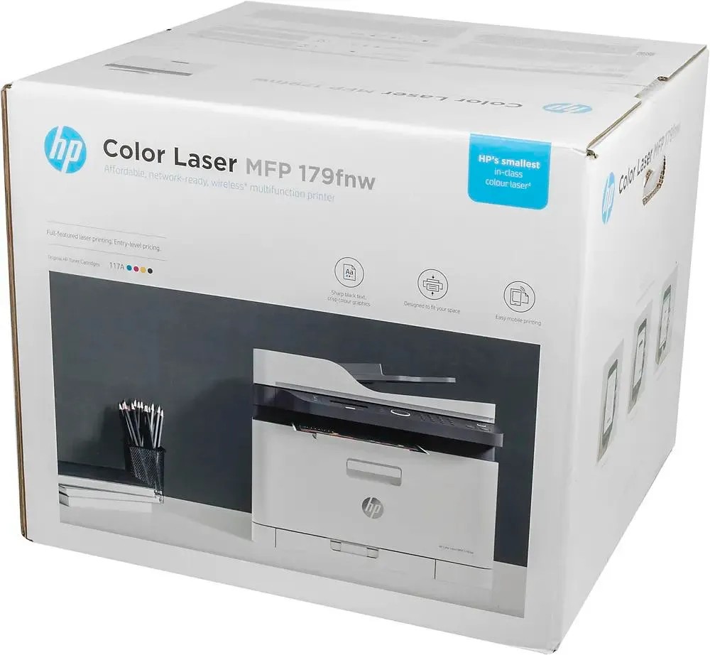 картинка МФУ лазерное HP Color LaserJet 179fnw (4ZB97A), А4, цветной от магазина КомпьютерЦентр