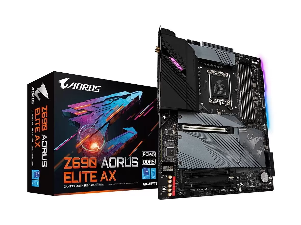 картинка Материнская плата Gigabyte LGA1700 Z690 Z690 AORUS ELITE AX от магазина КомпьютерЦентр