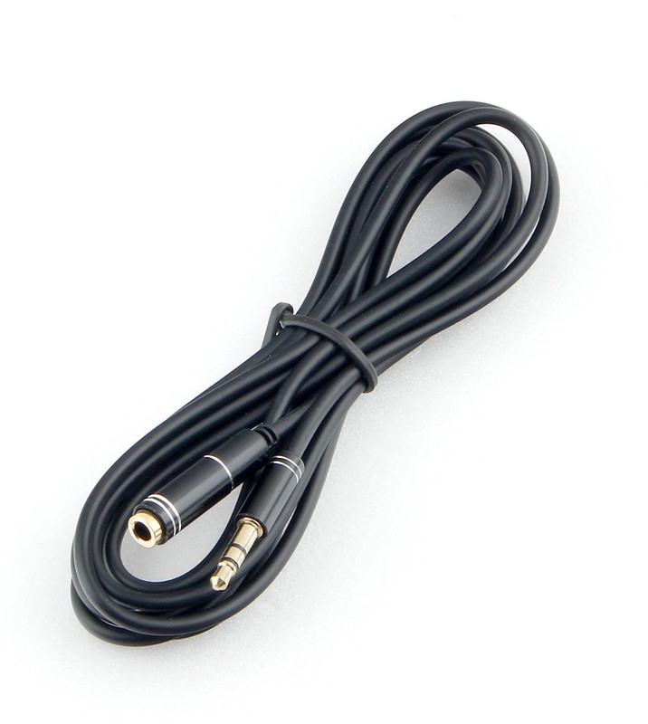 картинка Кабель аудио удлинительный Cablexpert CCAB-02-35MF-2MB. 3.5 Jack (M)/ 3.5 Jack (F), черный, 2м, блистер от магазина КомпьютерЦентр