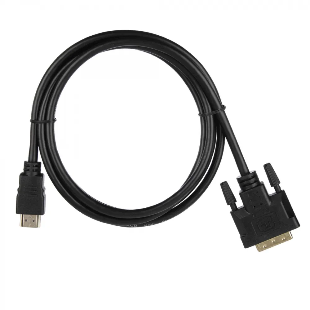 картинка Кабель HDMI-DVI ACD-DHDM1-18B HDMI 4.1 Golden Plated,19m/ 25m, черный, 1.8м, (742309) от магазина КомпьютерЦентр