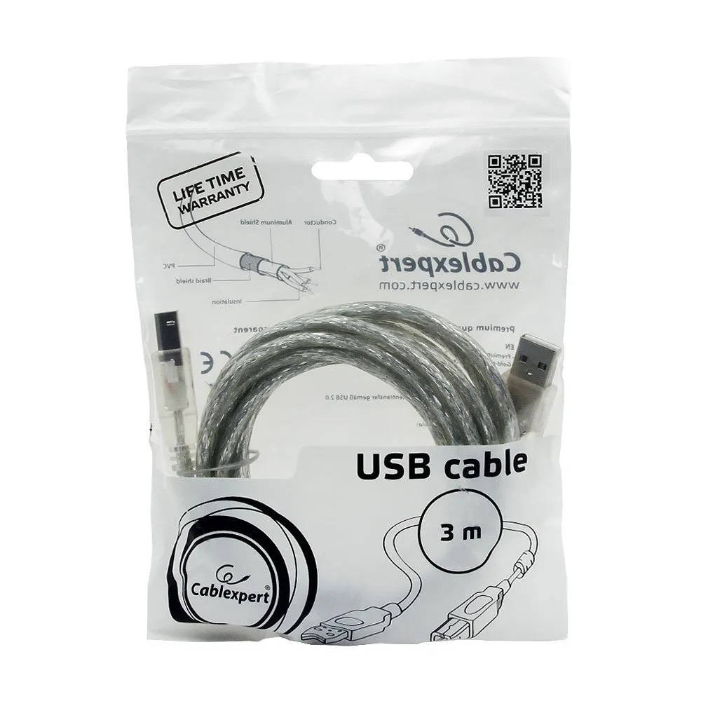 картинка Кабель USB 2.0 A->B 3m Pro CCF-USB2-AMBM-TR-10, Gembird/ Cablexpert от магазина КомпьютерЦентр