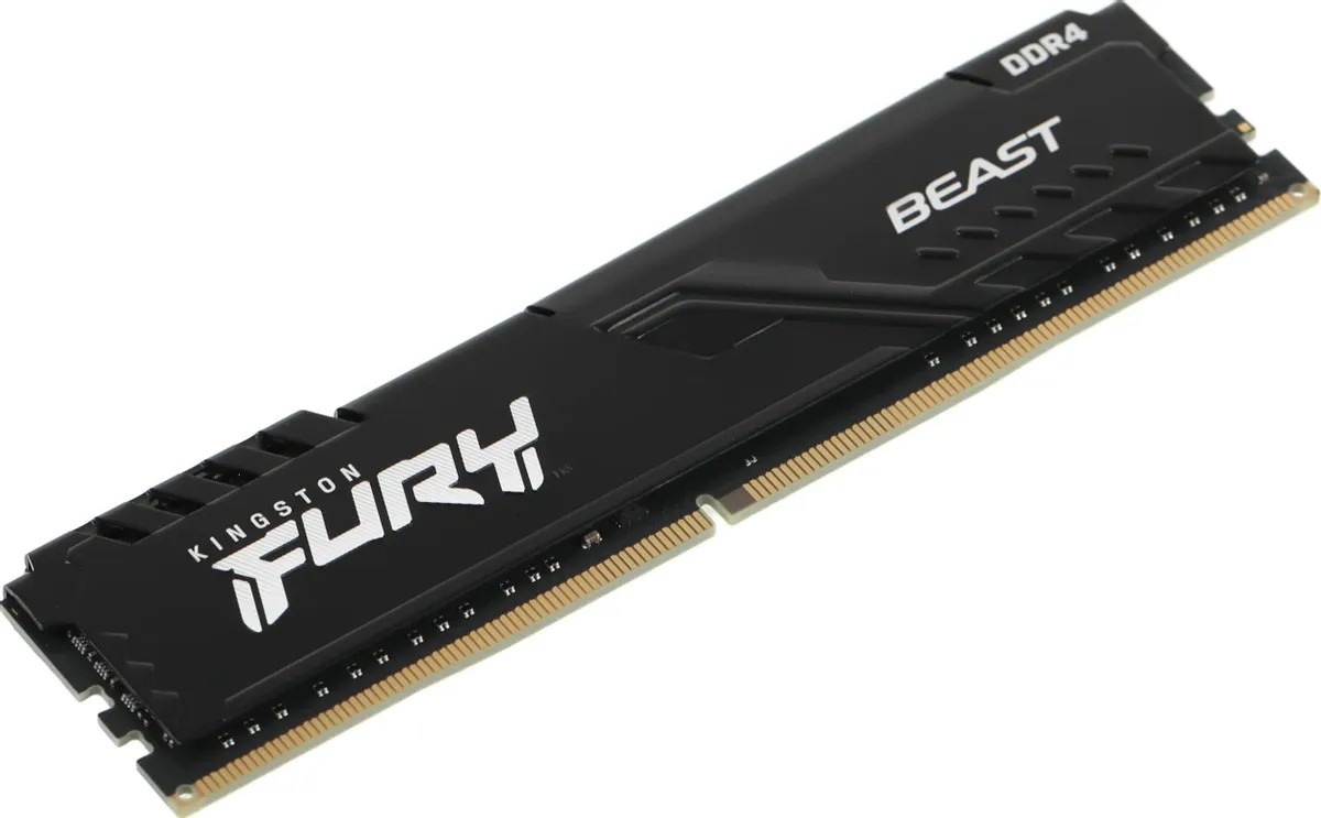 картинка DIMM DDR4 16Gb 3200MHz PC4-25600 Kingston Fury Beast Black CL20 1.35V (KF432C16BB/ 16 -SP) от магазина КомпьютерЦентр