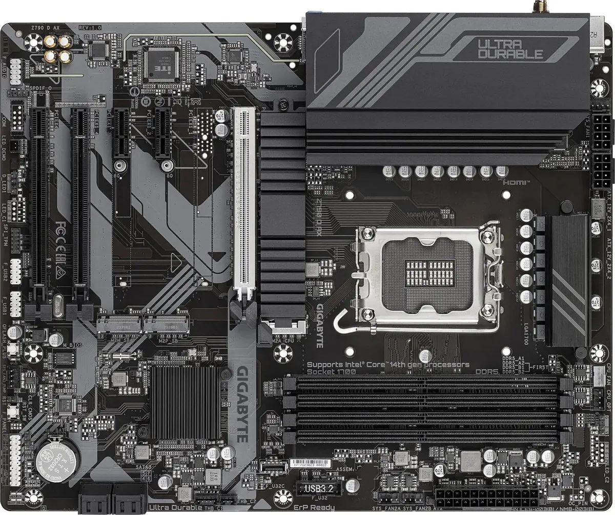 картинка Материнская плата Gigabyte Z790 D AX, LGA1700, Intel Z790, 4xDDR5, ATX от магазина КомпьютерЦентр