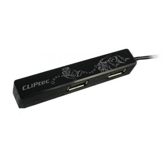 картинка HUB USB Cliptec ZH208 4-port Black (ZH208-BK) от магазина КомпьютерЦентр