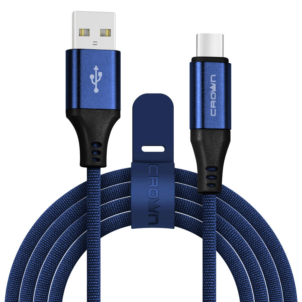 картинка Кабель Crown USB - USB Type-C CMCU-3103C 1m blue от магазина КомпьютерЦентр
