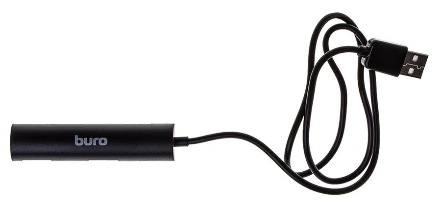 картинка HUB 4-port Buro BU-HUB4-0.5R-U2.0 USB2.0 Black от магазина КомпьютерЦентр