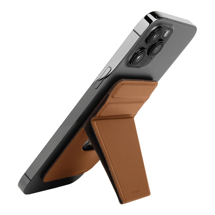 картинка Чехол-подставка и бумажник UNIQ LYFT MagSafe для iPhone, цвет коричневый (MGSNAPONCH-LYFTBWN) от магазина КомпьютерЦентр