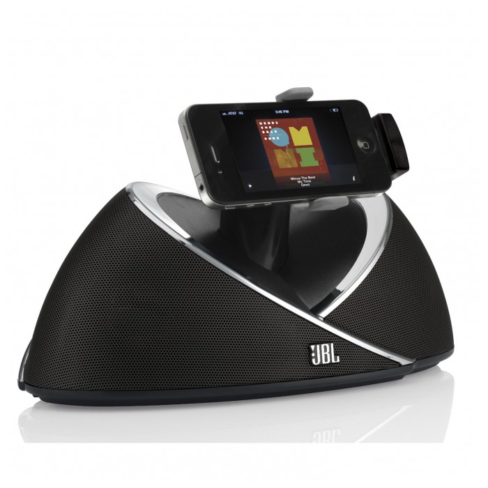 картинка Акустика с док-станцией JBL On Beat Black for iPad/ iPhone/ iPod (JBL-OB/BK) от магазина КомпьютерЦентр