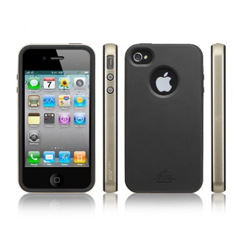 картинка Чехол SGP Neo Hybrid Case A Series Champagne Gold for iPhone 4 (Steinheil Crystal Screen Front+Black) (SGP07119) от магазина КомпьютерЦентр