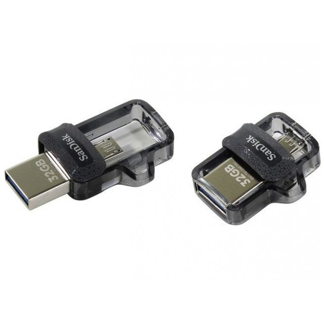 картинка Флешка USB SanDisk 32Gb Ultra Dual Drive Black (SDDD3-032G-G46) от магазина КомпьютерЦентр