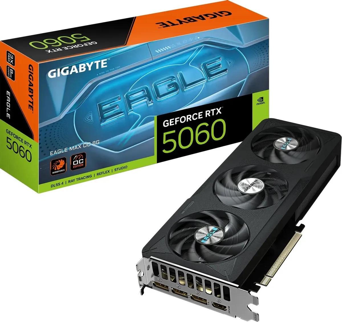 картинка Видеокарта 8Gb GDDR7 GeForce RTX 5060 Gigabyte EAGLE (GV-N5060EAGLEMAX OC-8GD) от магазина КомпьютерЦентр