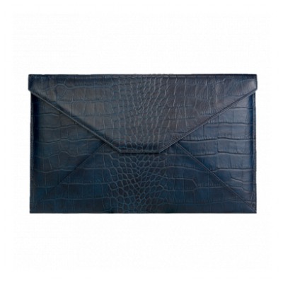 картинка Чехол Dublon Leatherworks Leatherworks Envelope Case Croco Indigo Blue for MacBook Air 11″ New Model от магазина КомпьютерЦентр